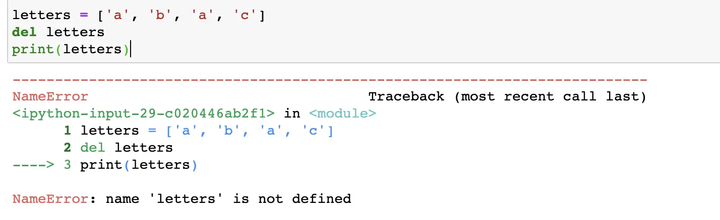 python set as element in list