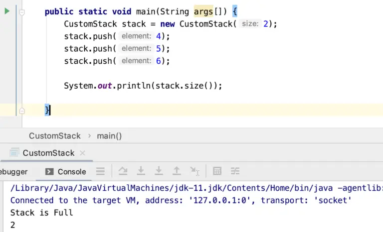 The Stack In Java - Programmathically